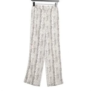 NWT MNG White Snake Animal Print Suit Pants Sz 4